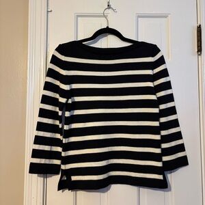 St. James Breton Striped Sweater Wool Blend 3/4 Sleeves - US 4